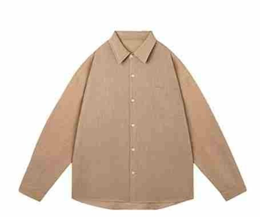 Tan Minimalist Long Sleeve Shirt